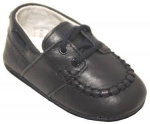 Mocassin Cow Leather w/ Lace-Dark Navy
